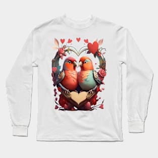 Valentine's Day Love Birds Long Sleeve T-Shirt